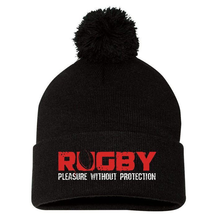 Rugby Pom Pom 12in Knit Beanie