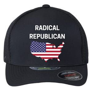 Radical Republican Usa Flag Patriotic Civil Rights Gift Flexfit Unipanel Trucker Cap