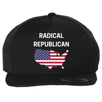 Radical Republican Usa Flag Patriotic Civil Rights Gift Wool Snapback Cap