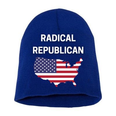 Radical Republican Usa Flag Patriotic Civil Rights Gift Short Acrylic Beanie