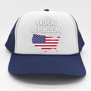 Radical Republican Usa Flag Patriotic Civil Rights Gift Trucker Hat