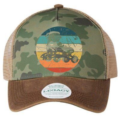 Rollerblading Retro Vintage Roller Blades Inline Skating Gift Legacy Tie Dye Trucker Hat