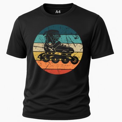 Rollerblading Retro Vintage Roller Blades Inline Skating Gift Performance Shirt