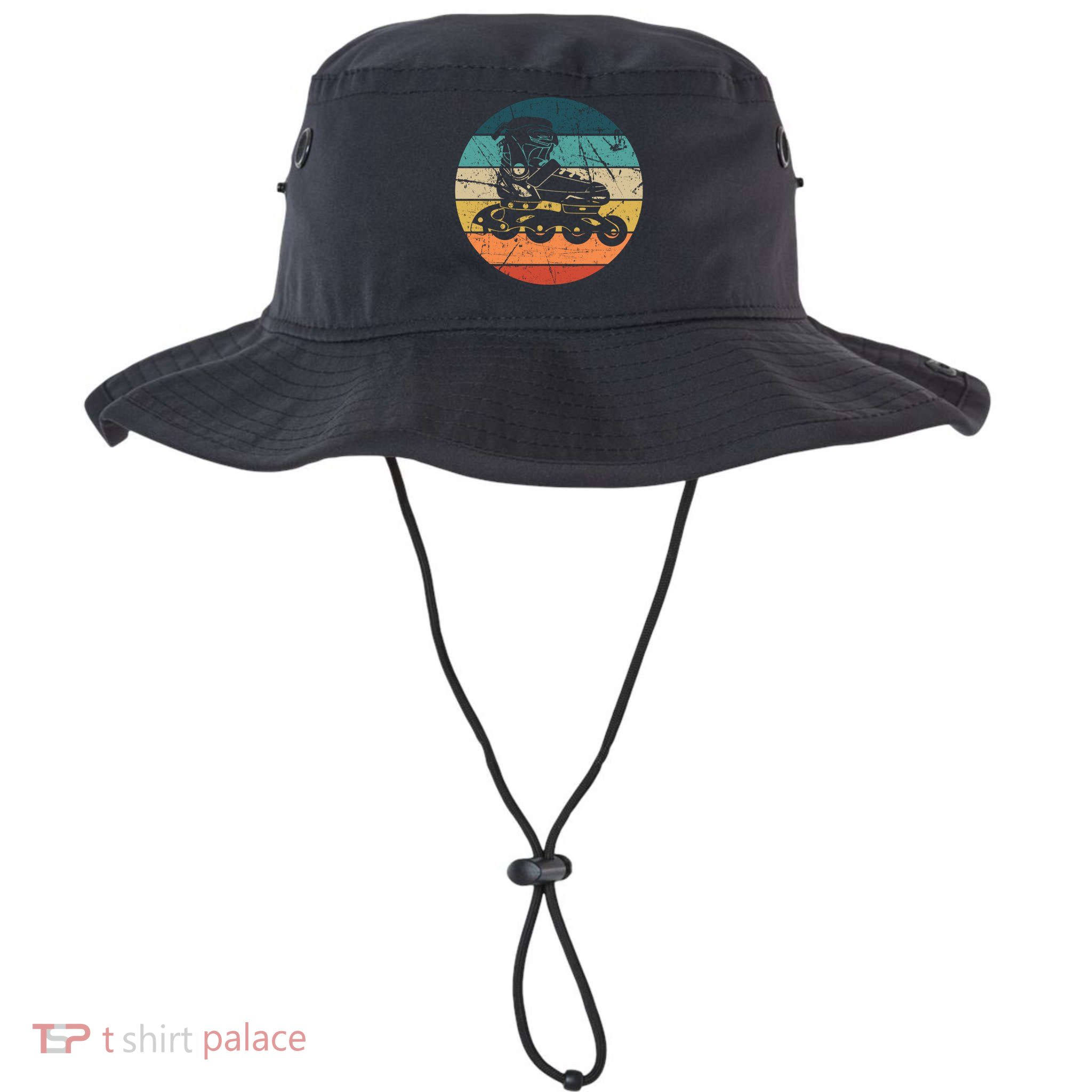Rollerblading Retro Vintage Roller Blades Inline Skating Gift Bucket Hat