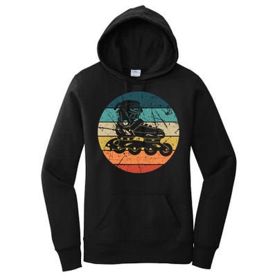 Rollerblading Retro Vintage Roller Blades Inline Skating Gift Women's Pullover Hoodie