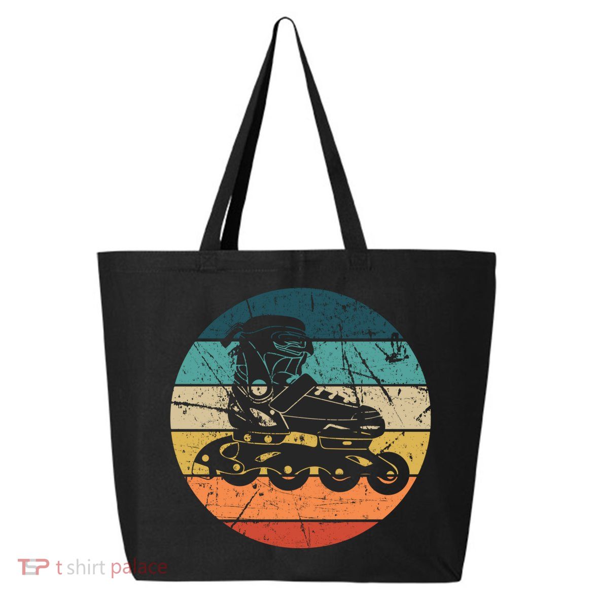 Rollerblading Retro Vintage Roller Blades Inline Skating Gift 25L Jumbo Tote