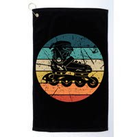 Rollerblading Retro Vintage Roller Blades Inline Skating Gift Golf Towel