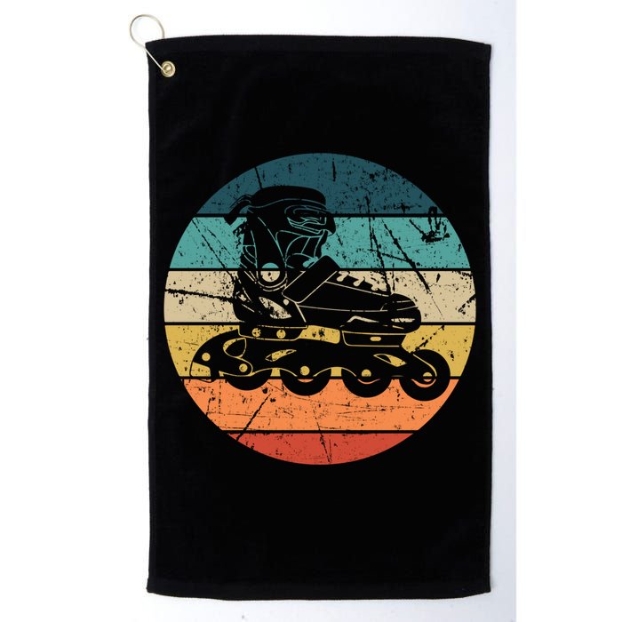 Rollerblading Retro Vintage Roller Blades Inline Skating Gift Golf Towel