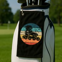 Rollerblading Retro Vintage Roller Blades Inline Skating Gift Golf Towel