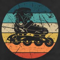 Rollerblading Retro Vintage Roller Blades Inline Skating Gift Golf Towel