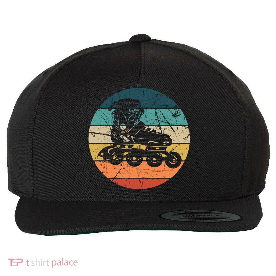 Rollerblading Retro Vintage Roller Blades Inline Skating Gift Wool Snapback Cap