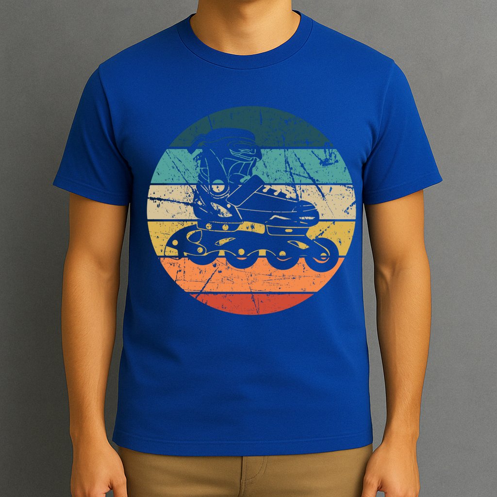 Rollerblading Retro Vintage Roller Blades Inline Skating Gift T-Shirt