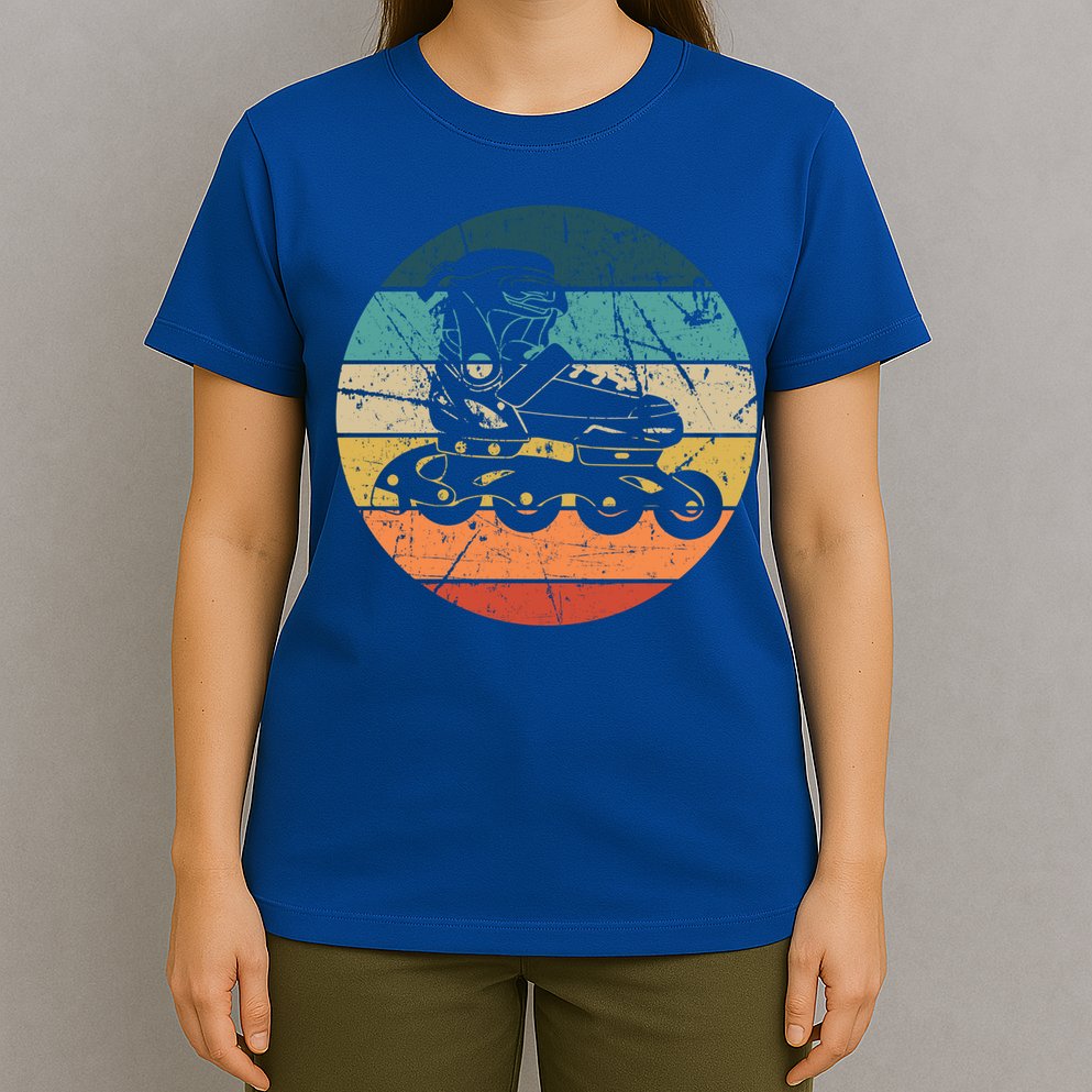 Rollerblading Retro Vintage Roller Blades Inline Skating Gift T-Shirt
