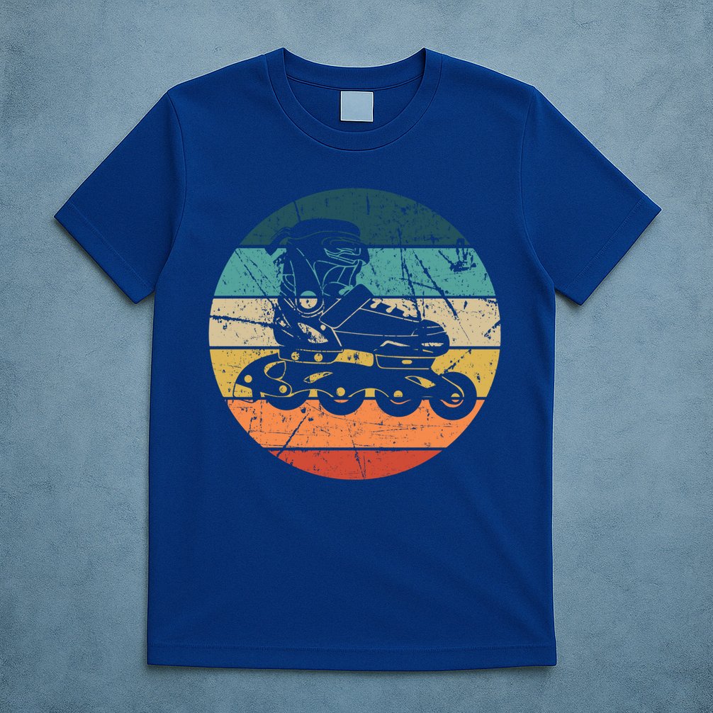 Rollerblading Retro Vintage Roller Blades Inline Skating Gift T-Shirt