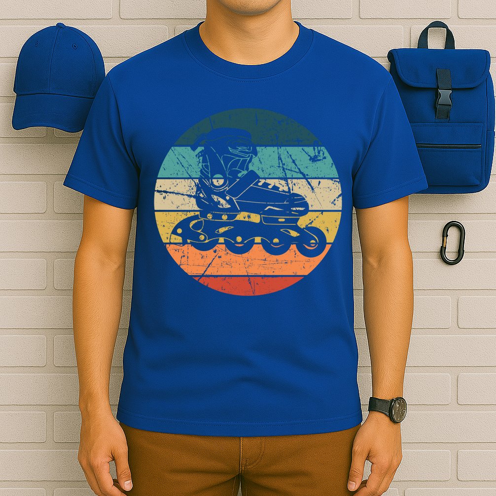 Rollerblading Retro Vintage Roller Blades Inline Skating Gift T-Shirt