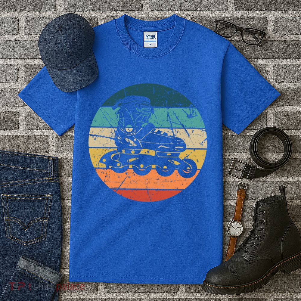 Rollerblading Retro Vintage Roller Blades Inline Skating Gift Tall T-Shirt