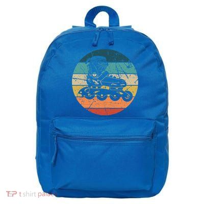 Rollerblading Retro Vintage Roller Blades Inline Skating Gift 16 in Basic Backpack