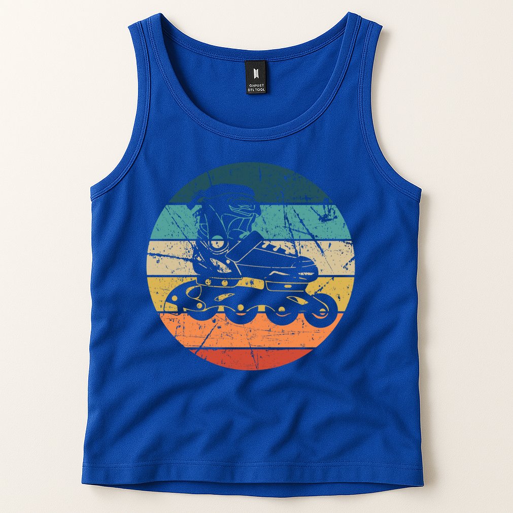 Rollerblading Retro Vintage Roller Blades Inline Skating Gift Tank Top