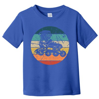 Rollerblading Retro Vintage Roller Blades Inline Skating Gift Toddler T-Shirt