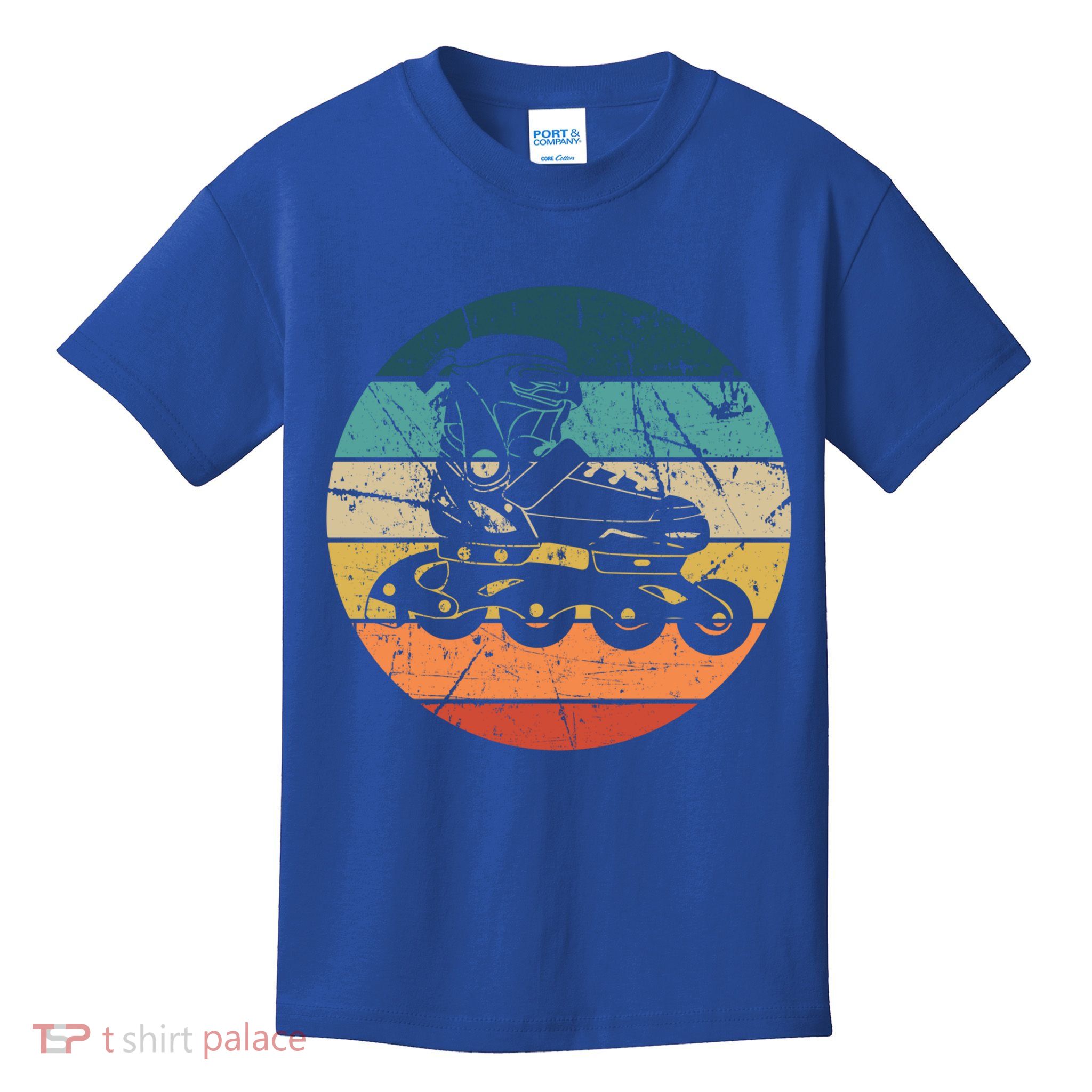 Rollerblading Retro Vintage Roller Blades Inline Skating Gift Kids T-Shirt