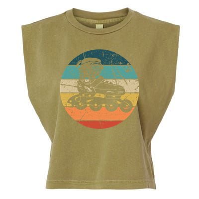 Rollerblading Retro Vintage Roller Blades Inline Skating Gift Garment-Dyed Women's Muscle Tee