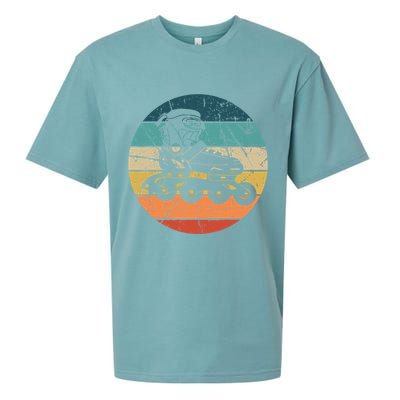 Rollerblading Retro Vintage Roller Blades Inline Skating Gift Sueded Cloud Jersey T-Shirt