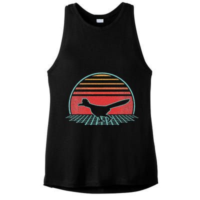 Roadrunner Retro Vintage 80s Style Animal Lover Gift Ladies PosiCharge Tri-Blend Wicking Tank