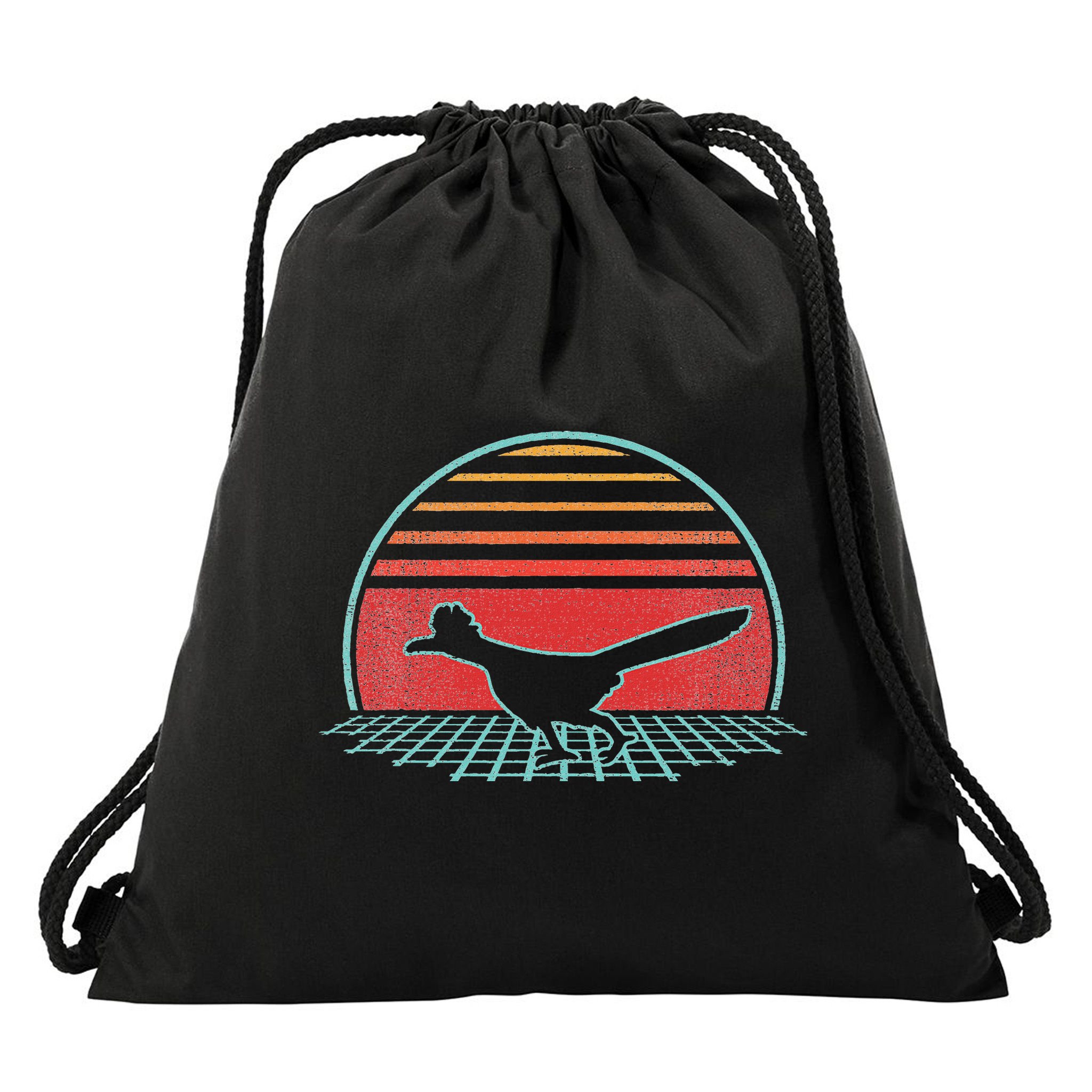 Roadrunner Retro Vintage 80s Style Animal Lover Gift Drawstring Bag