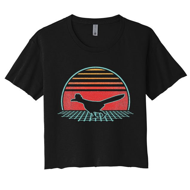 Roadrunner Retro Vintage 80s Style Animal Lover Gift Crop Top
