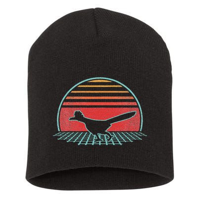 Roadrunner Retro Vintage 80s Style Animal Lover Gift Short Acrylic Beanie
