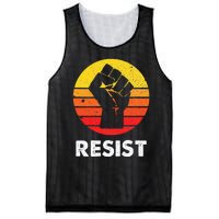 Resist Retro Vintage 70s Anarchist Feminist Mesh Reversible Basketball Jersey Tank