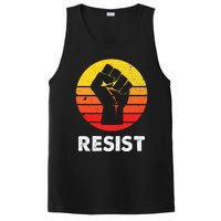 Resist Retro Vintage 70s Anarchist Feminist PosiCharge Competitor Tank