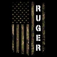 Retro Ruger Vintage Camouflage American Flag Matching Name Tall T-Shirt
