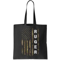 Retro Ruger Vintage Camouflage American Flag Matching Name Bag