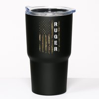 Retro Ruger Vintage Camouflage American Flag Matching Name Tumbler
