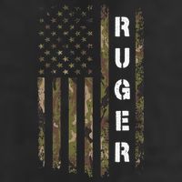 Retro Ruger Vintage Camouflage American Flag Matching Name Golf Towel