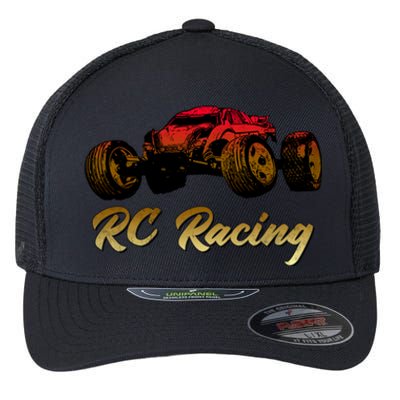 Rc Racing Vintage Gift Flexfit Unipanel Trucker Cap