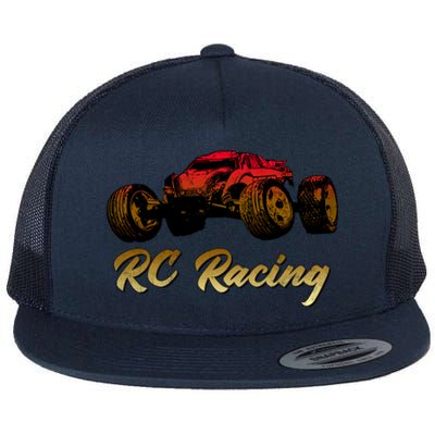 Rc Racing Vintage Gift Flat Bill Trucker Hat