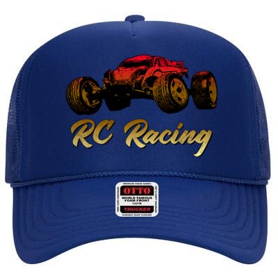 Rc Racing Vintage Gift High Crown Mesh Back Trucker Hat