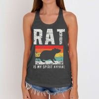 Rat Retro Vintage Women's Knotted Racerback Tank