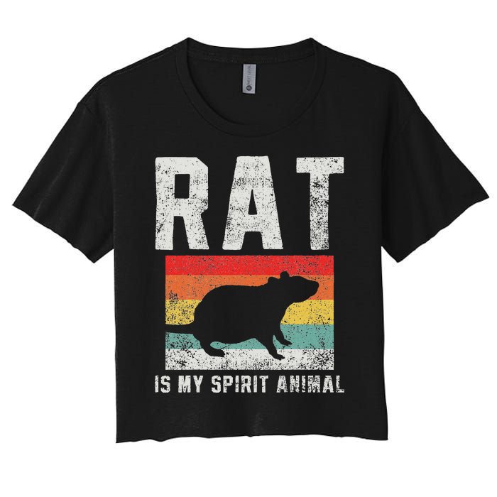 Rat Retro Vintage Women's Crop Top Tee