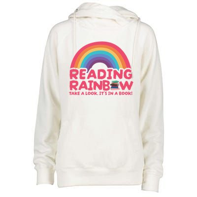 Reading Rainbow Vintage Womens Funnel Neck Pullover Hood