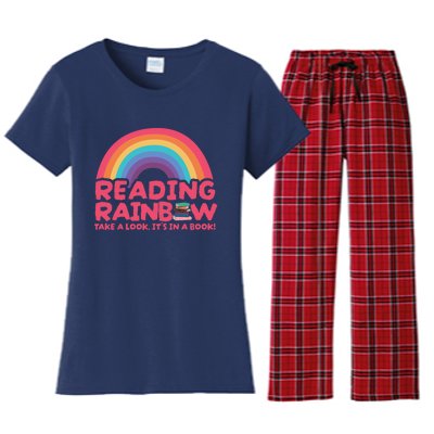 Reading Rainbow Vintage Women's Flannel Pajama Set