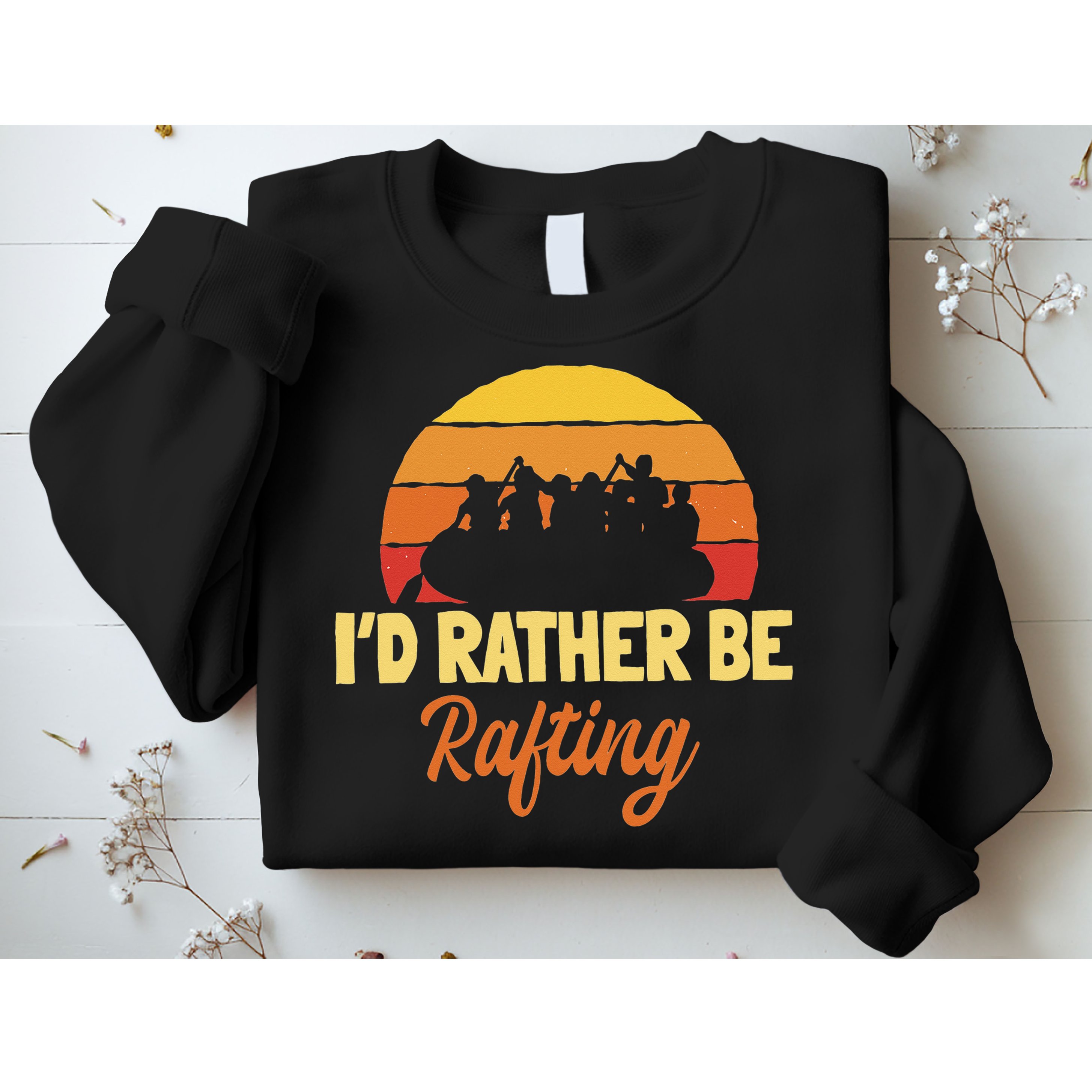 Rafting Retro Vintage Whitewater Paddling Raft Team Rafter Sweatshirt