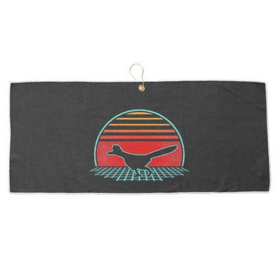 Roadrunner Retro Vintage 80s Style Animal Lover Gift Large Microfiber Waffle Golf Towel
