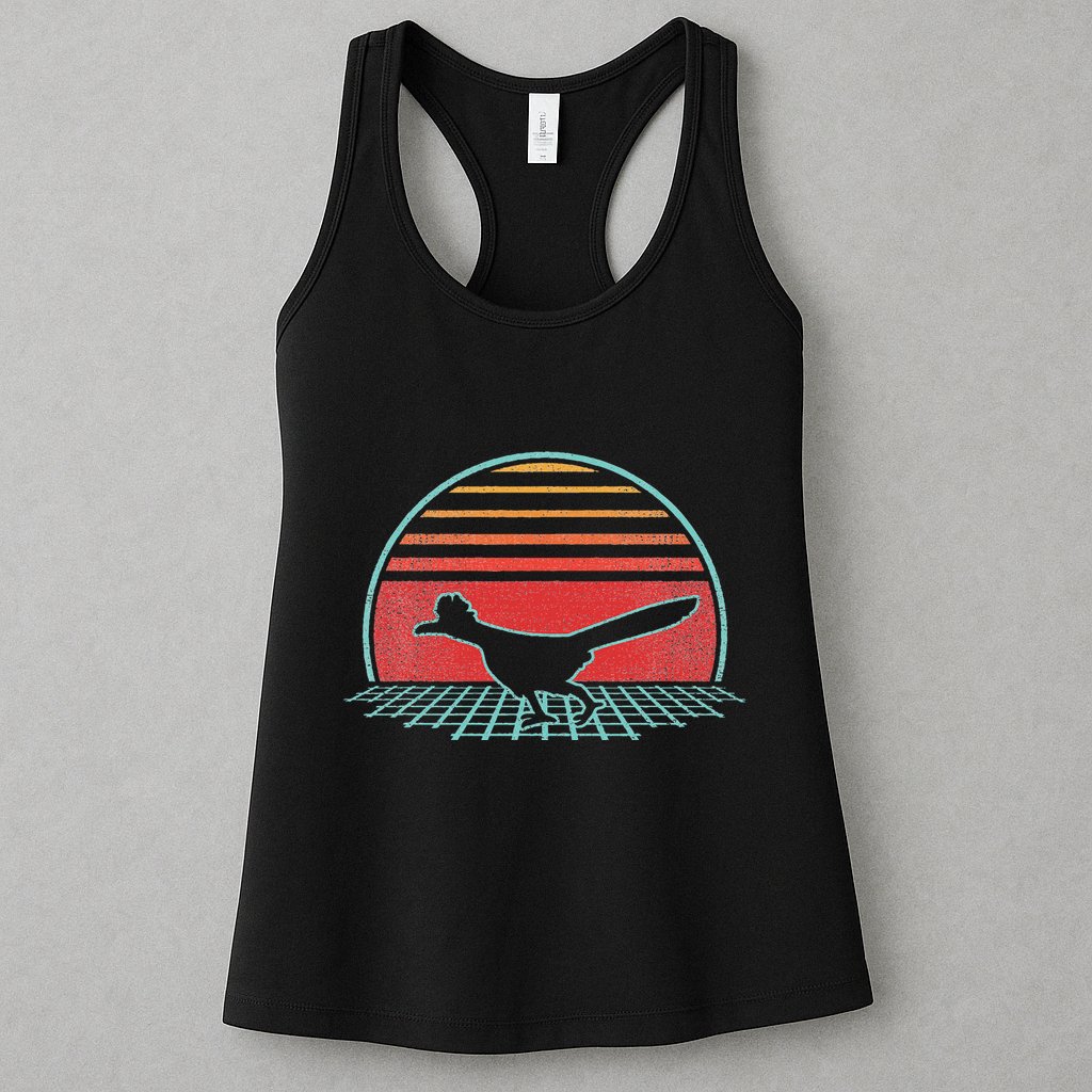 Roadrunner Retro Vintage 80s Style Animal Lover Gift Womens Tank Top
