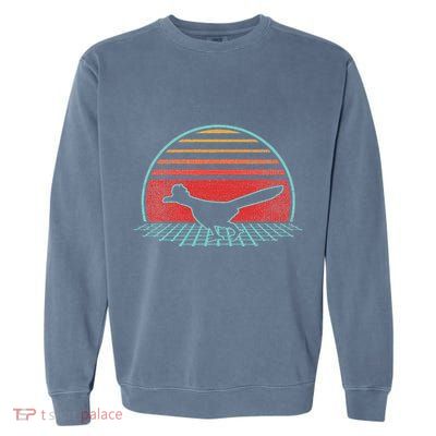 Roadrunner Retro Vintage 80s Style Animal Lover Gift Garment-Dyed Sweatshirt
