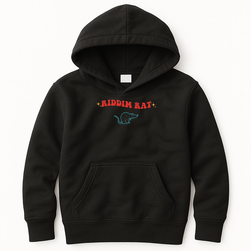 Riddim Rat Vintage Design Kids Hoodie