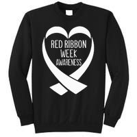 Red Ribbon Week Awareness Heart We Wear Red For Awareness Sweatshirt