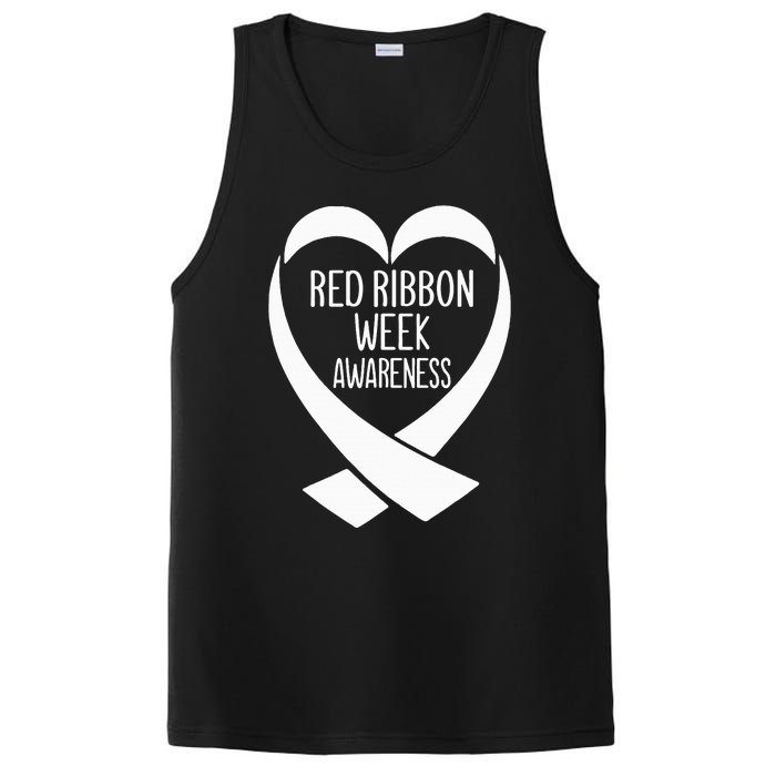 Red Ribbon Week Awareness Heart We Wear Red For Awareness PosiCharge Competitor Tank